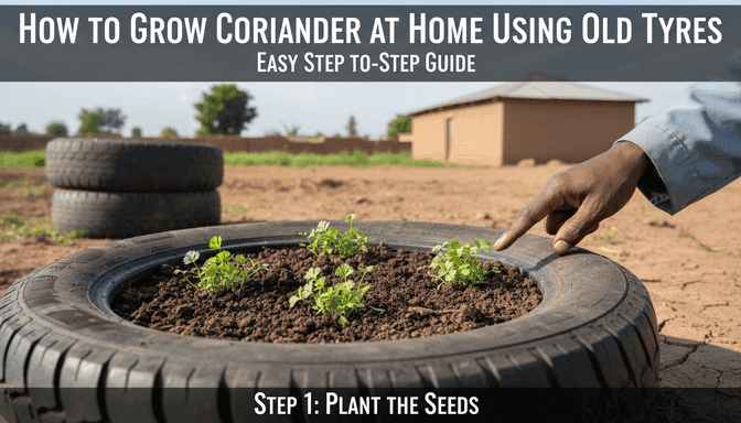 How to Grow Coriander at Home Using Old Tyres: Easy Step-by-Step Guide