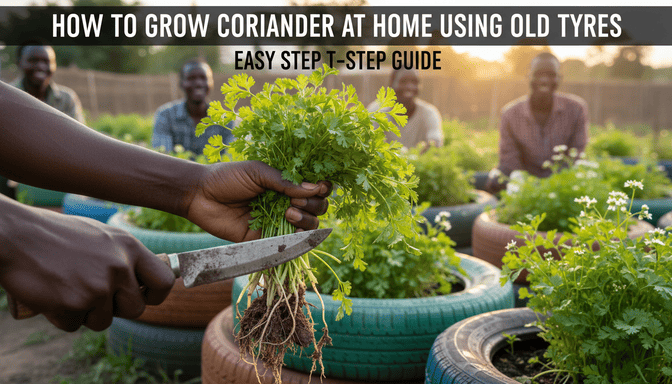 How to Grow Coriander at Home Using Old Tyres: Easy Step-by-Step Guide