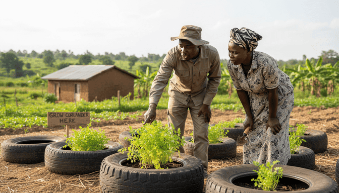 How to Grow Coriander at Home Using Old Tyres: Easy Step-by-Step Guide