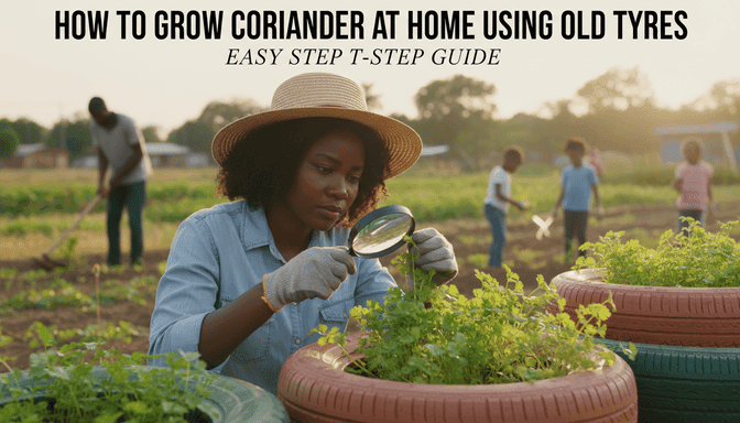 How to Grow Coriander at Home Using Old Tyres: Easy Step-by-Step Guide