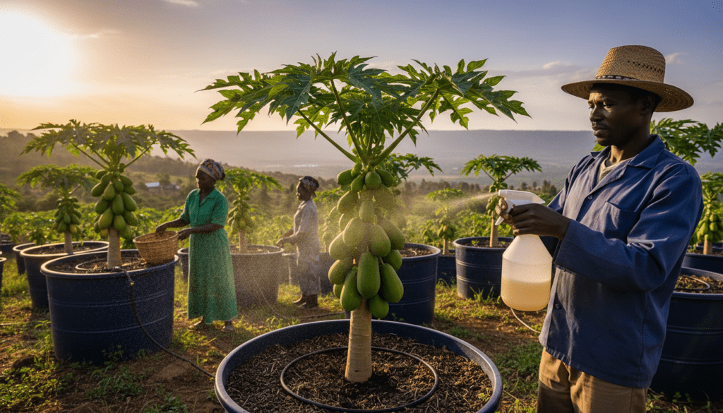 How to Grow Dwarf Papaya Trees in Containers for Massive Harvests in Kenya
