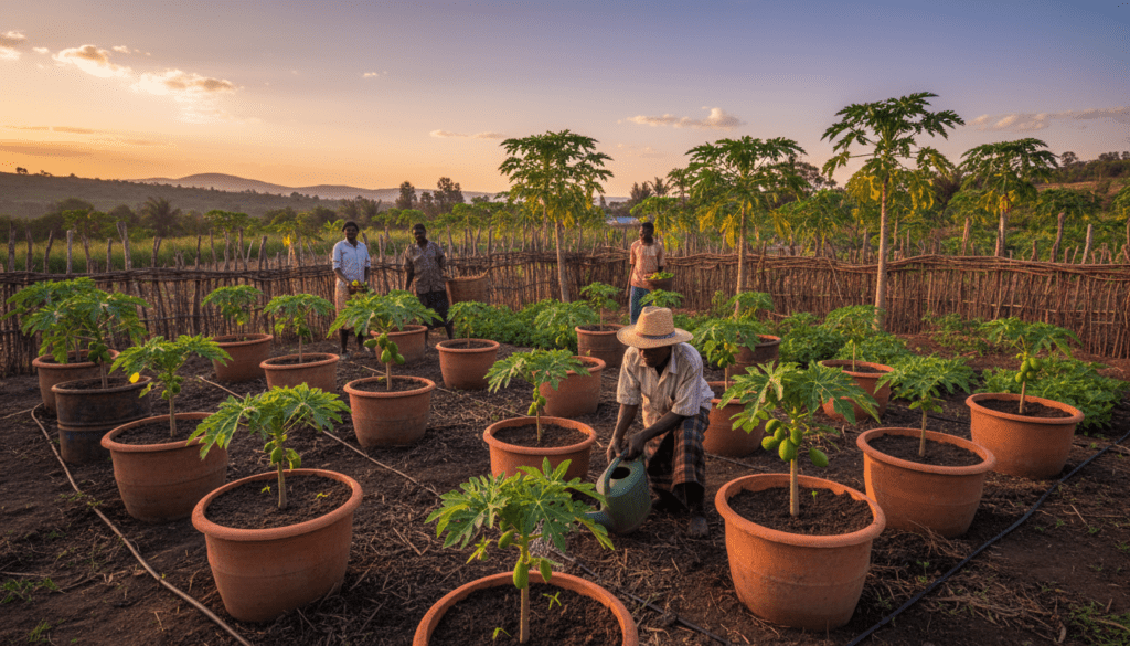 How to Grow Dwarf Papaya Trees in Containers for Massive Harvests in Kenya