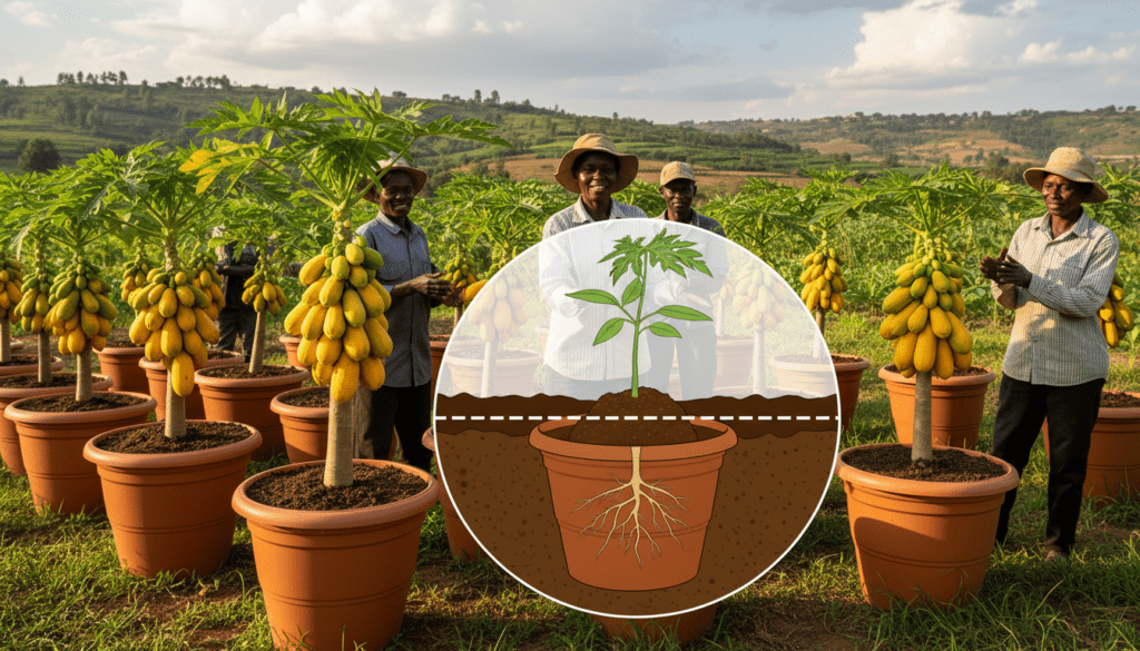How to Grow Dwarf Papaya Trees in Containers for Massive Harvests in Kenya