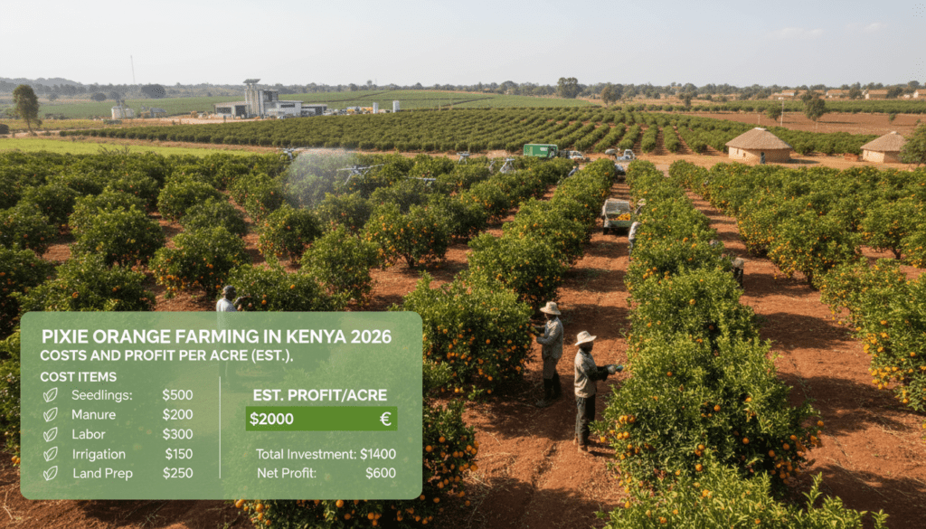 Pixie Orange Farming in Kenya 2026: Complete Guide to Seedlings, Costs and Profit per Acre