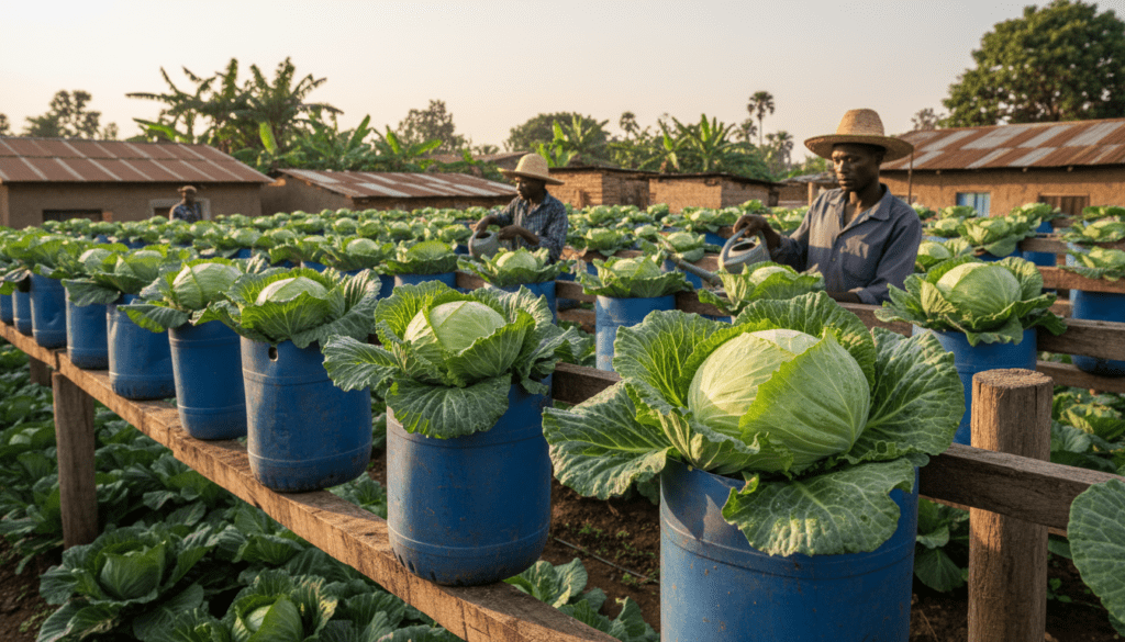 GROW BIG CABBAGES IN CONTAINERS IN KENYA: HANGING CABBAGE FARMING GUIDE 2026