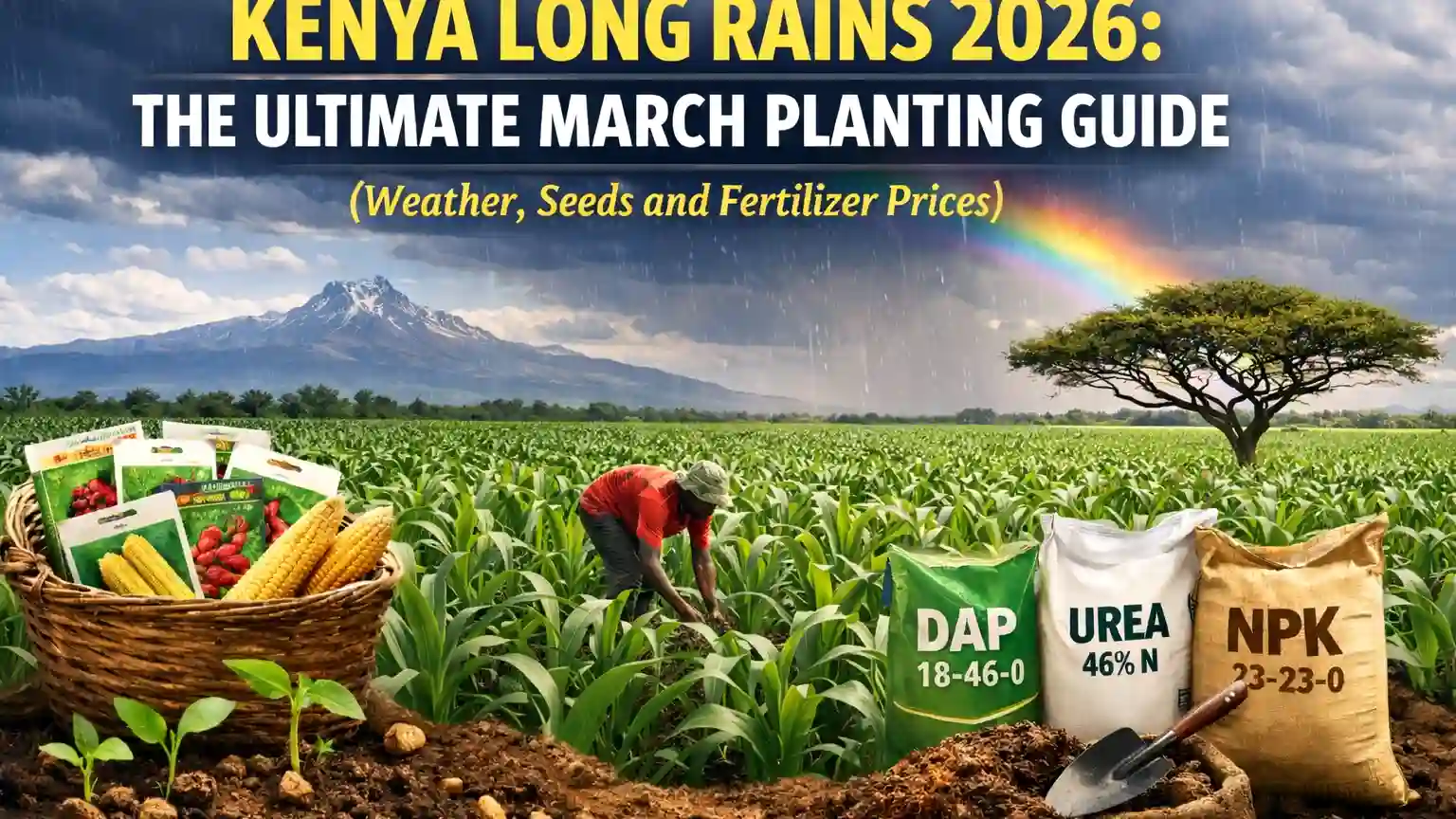 Kenya Long Rains 2026: The Ultimate March Planting Guide (Weather, Seeds, and Fertilizer Prices)