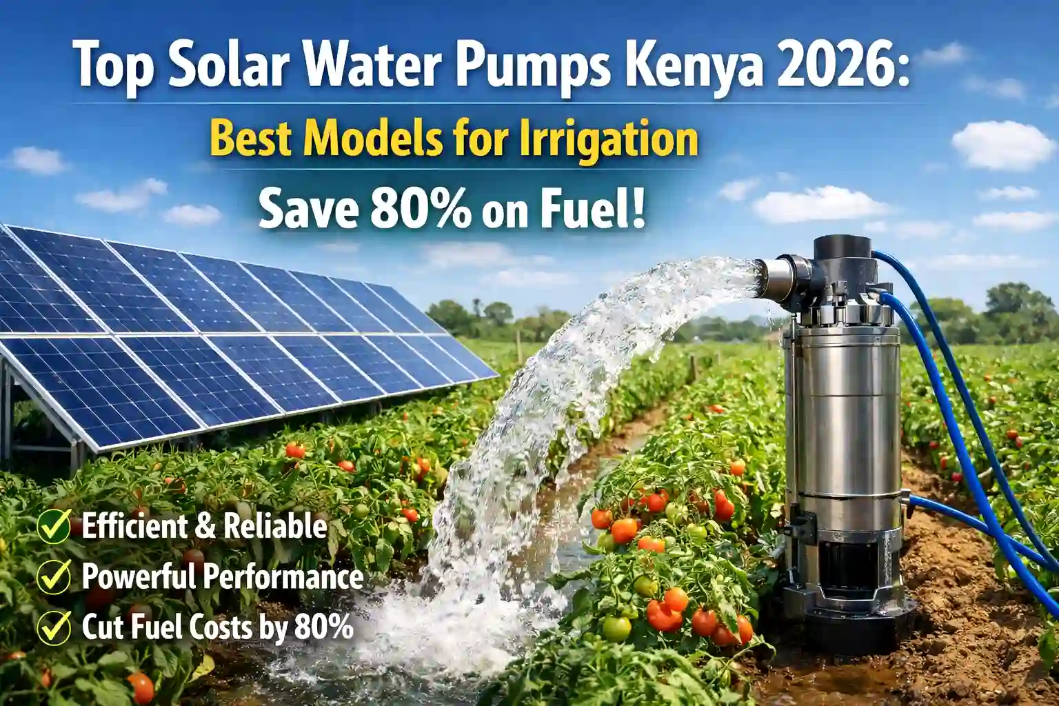 Top Solar Water Pumps Kenya 2026: Best Models for Irrigation, Save 80% on Fuel