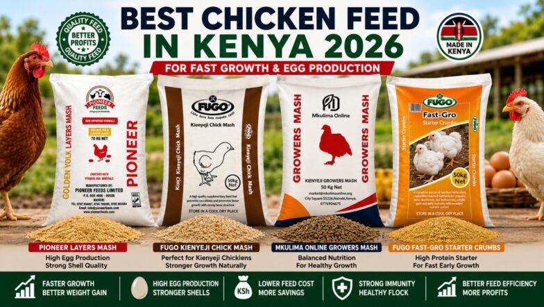 Best Chicken Feed in Kenya 2026 for Fast Growth & Egg Production 10 Best chicken feed brands in Kenya 2026 for fast poultry growth and egg production.