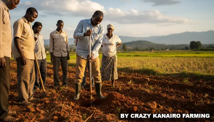 Why Fertilizer Prices Are Rising Again in Kenya (2026) and What Farmers Should Do Now 4 An agricultural extension officer taking soil samples using an auger in a freshly ploughed field