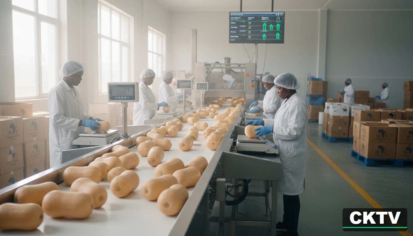 A modern vegetable grading and packing facility in Nairobi