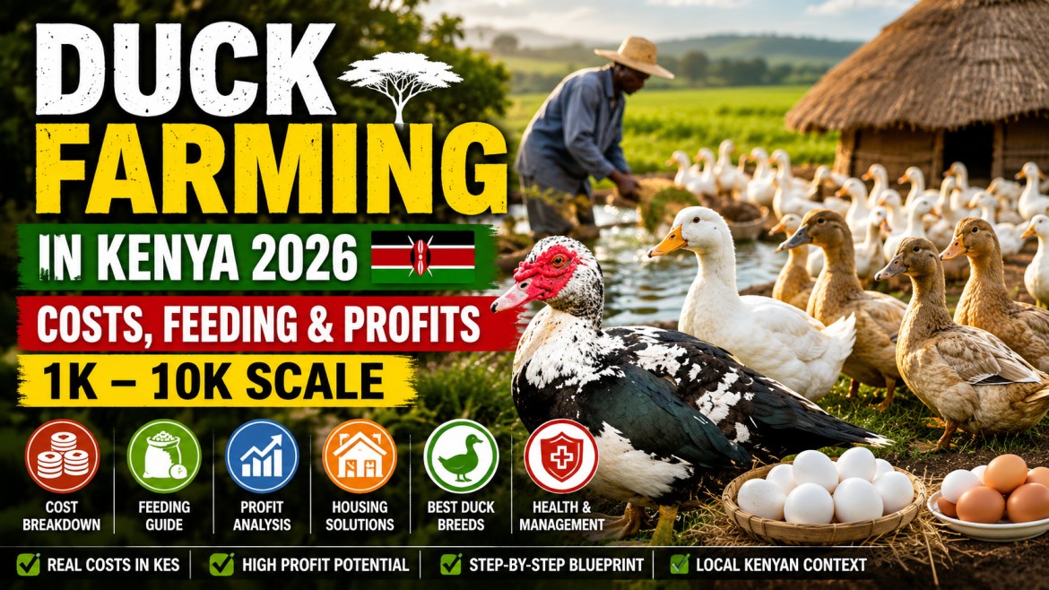 Duck Farming in Kenya 2026: Costs, Feeding & Profits guide 1 Duck Farming in Kenya 2026: Costs, Feeding & Profits guide