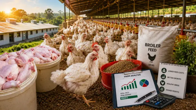 Broiler Farming in Kenya 2026: Complete Guide to Broiler Feed, Costs & Profit