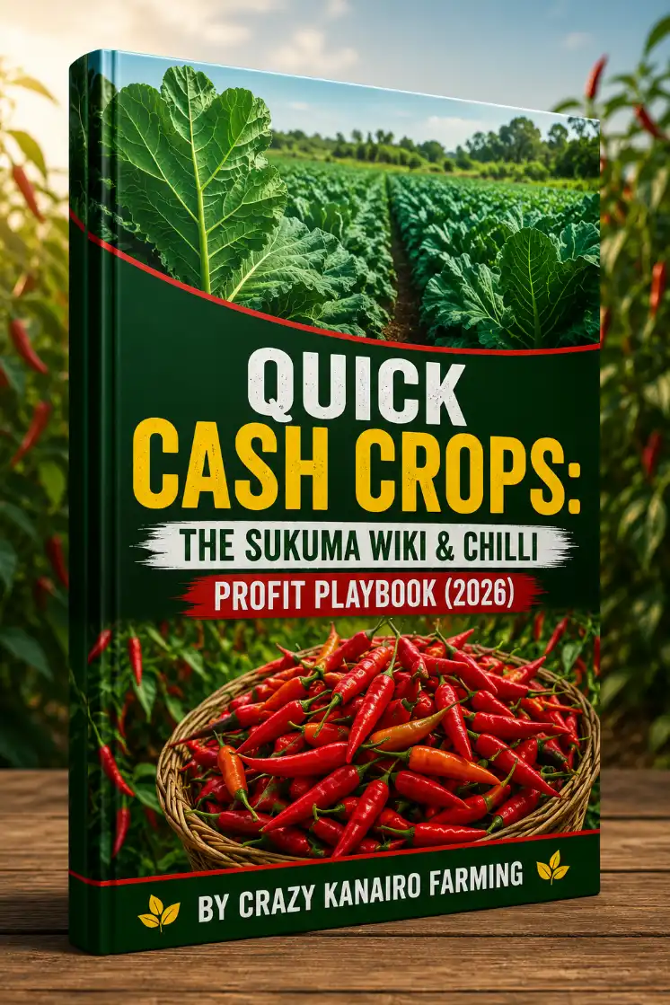 Quick Cash Crops: The Sukuma Wiki & Chilli Profit Playbook (2026) 1 Sukuma Wiki farming Kenya, Chilli profit per acre, commercial farming Kenya, Bird's Eye Chilli export, Mfalme F1 Sukuma Wiki, irrigation farming Kenya, quick cash crops.
