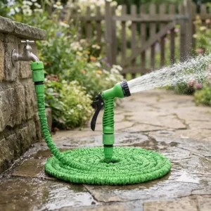 Expandable Magic Garden Hose with Multi-Function Spray Nozzle
