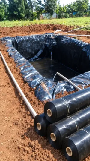 HDPE dam liner for fish ponds and water storage in Kenya